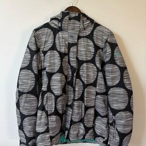 Vintage Roxy Black and White Printed Ski Jacket